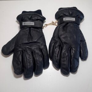Grandoe Black Vegan Leather Gloves